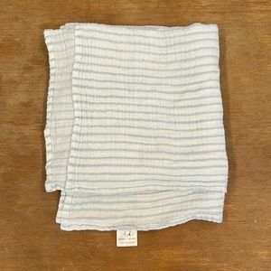 Aden + Anais blue and white stripe swaddle